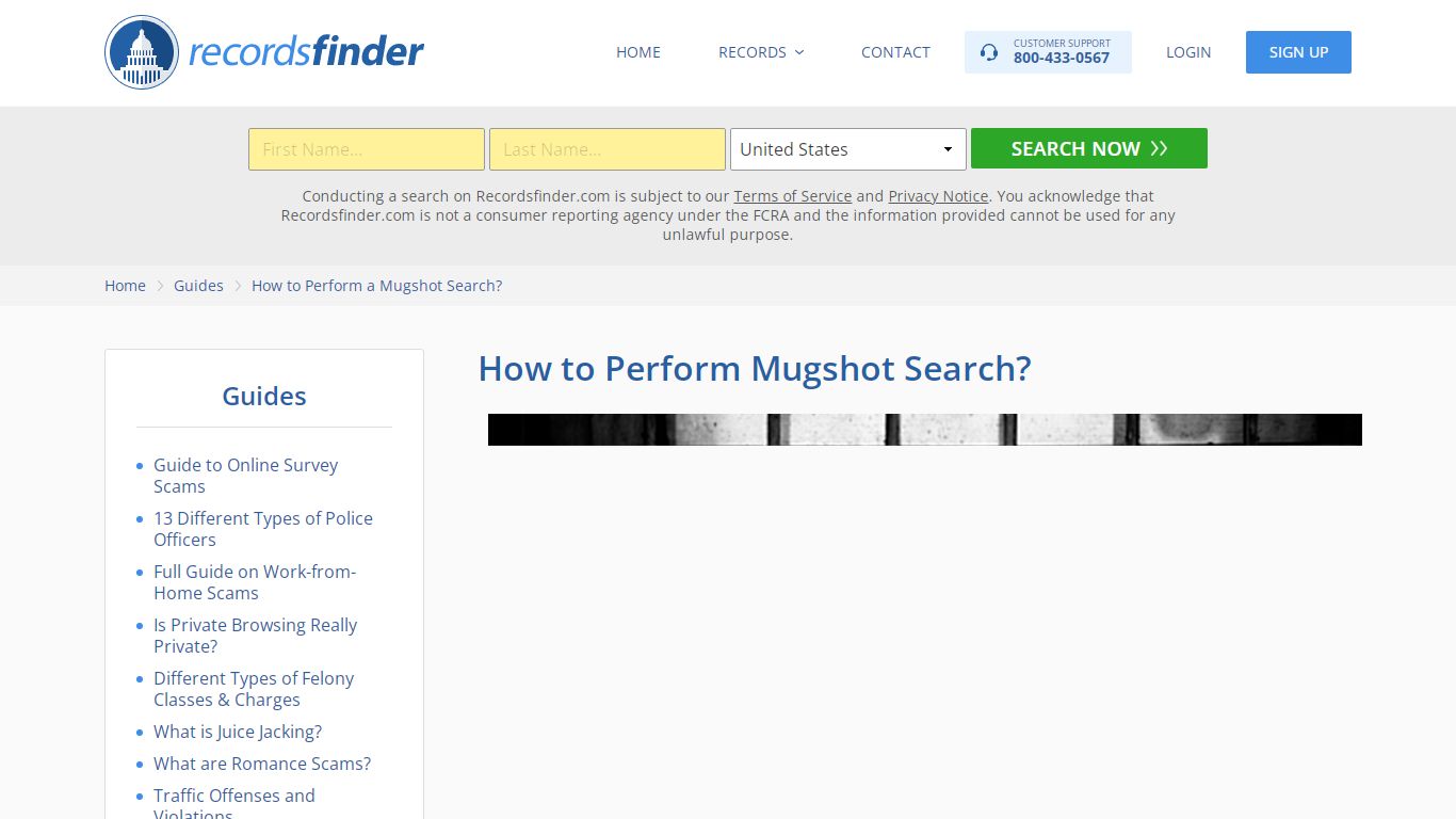 8 Free Ways to Find Your Past and Current Mugshots - RecordsFinder