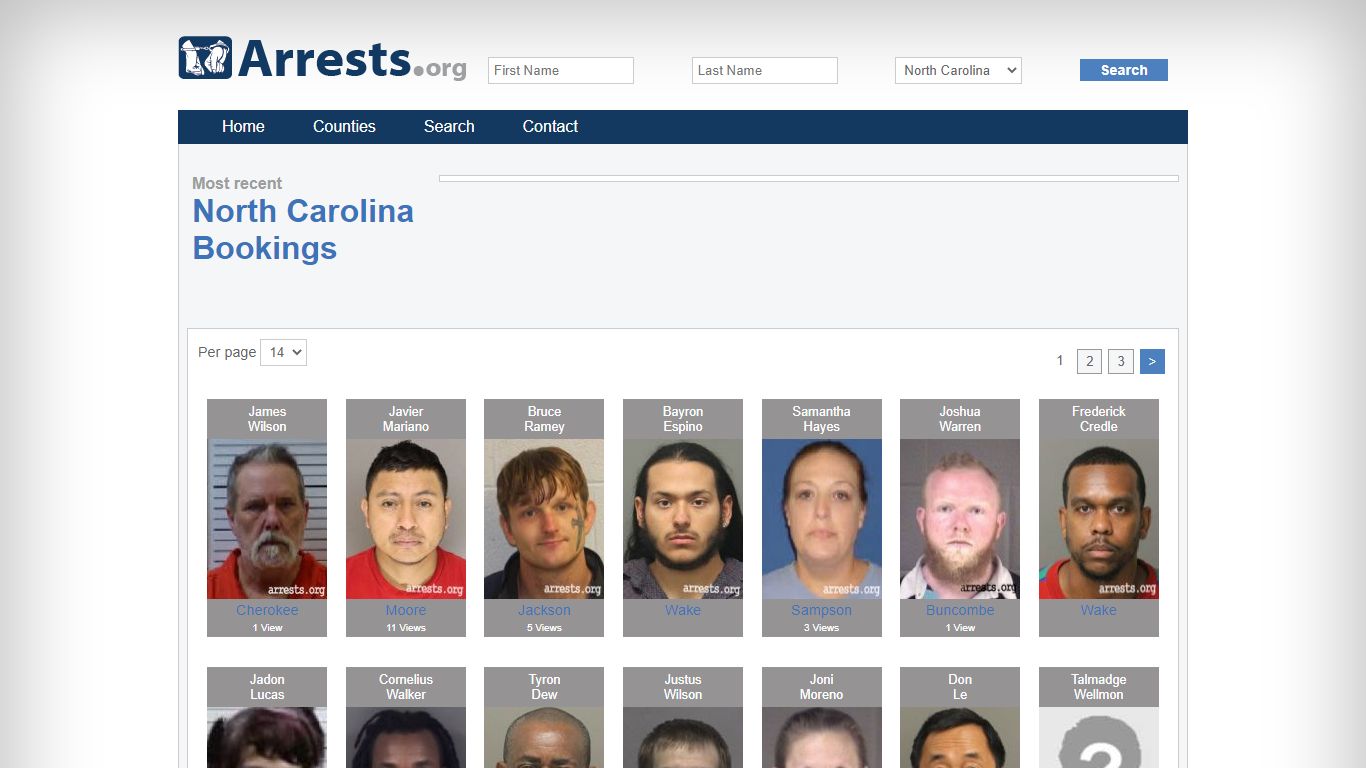 North Carolina Arrests and Inmate Search